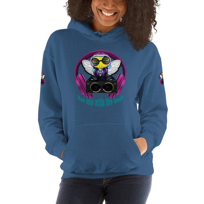 Cool & Cute PINK BEE 1 WITH THE BEAT Unisex Hoodie