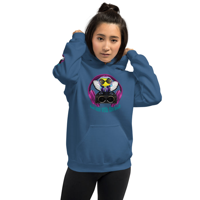 Cool & Cute PINK BEE 1 WITH THE BEAT Unisex Hoodie