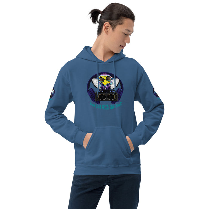 Cool & Cute BLUE BEE 1 WITH THE BEAT Unisex Hoodie