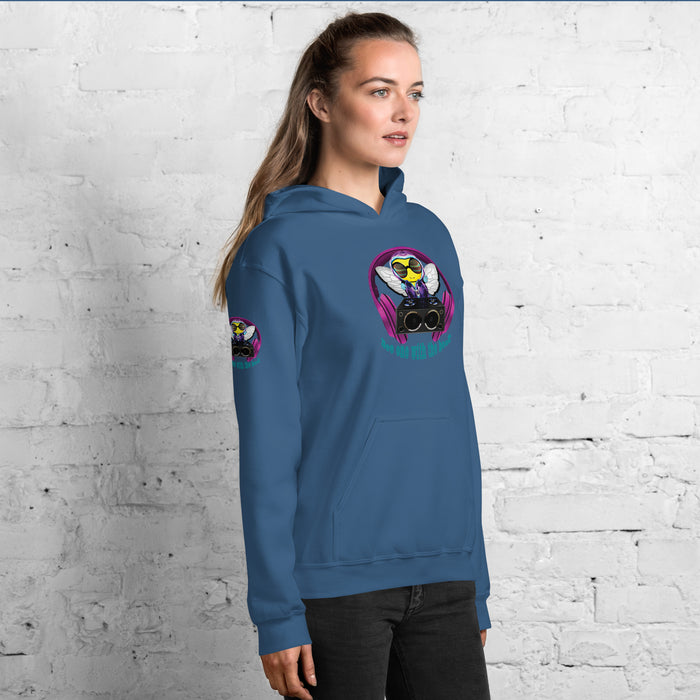 Cool & Cute PINK BEE 1 WITH THE BEAT Unisex Hoodie