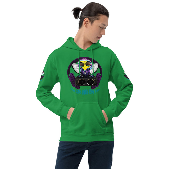 Cool & Cute PURPLE BEE 1 WITH THE BEAT Unisex Hoodie