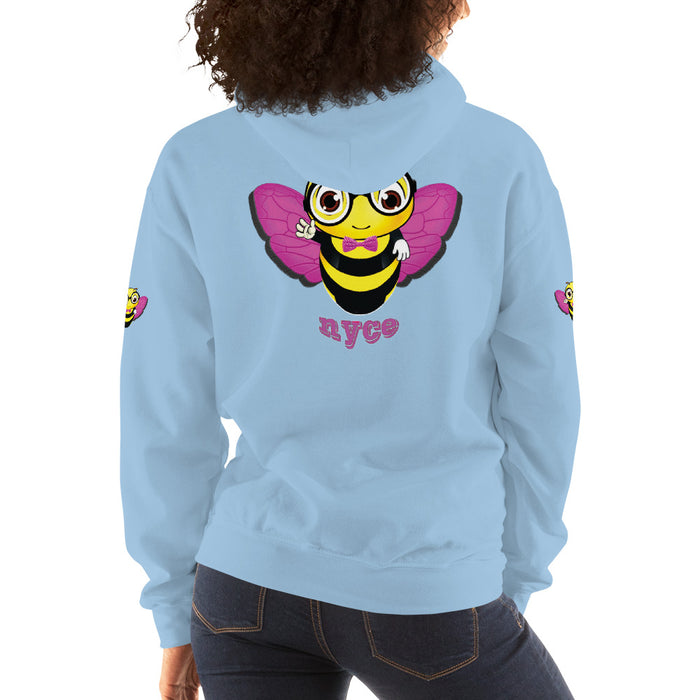 Cute pink BEE NYCE Unisex Hoodie