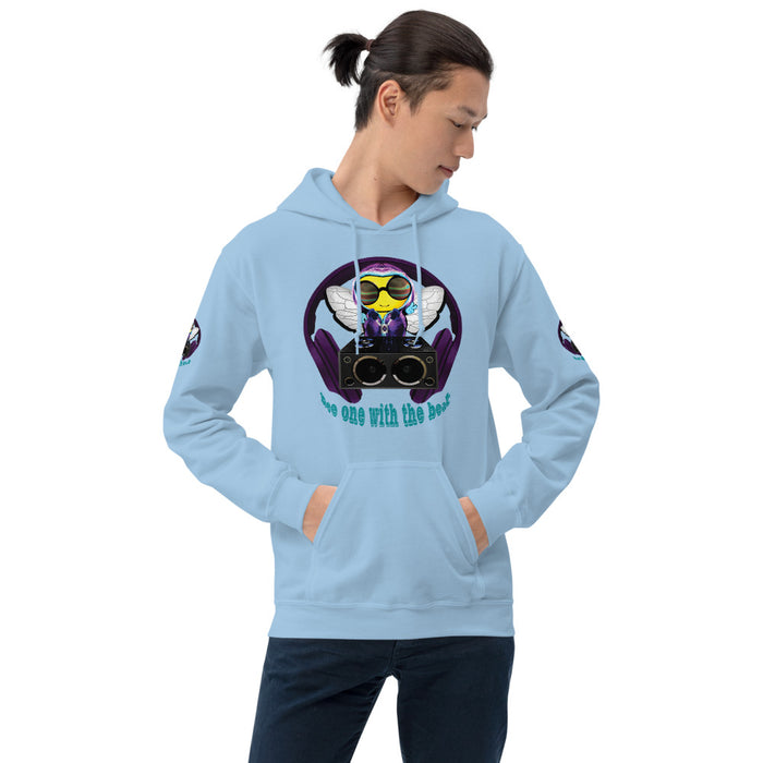 Cool & Cute PURPLE BEE 1 WITH THE BEAT Unisex Hoodie