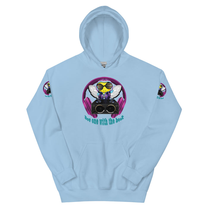 Cool & Cute PINK BEE 1 WITH THE BEAT Unisex Hoodie