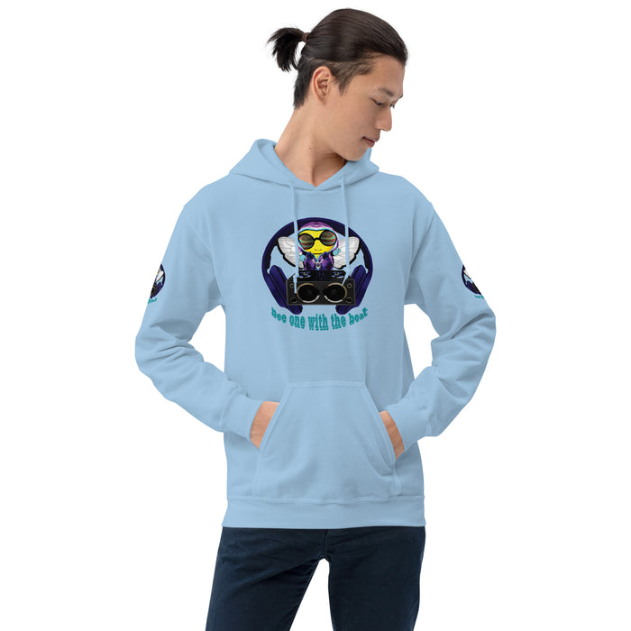 Cool & Cute BLUE BEE 1 WITH THE BEAT Unisex Hoodie