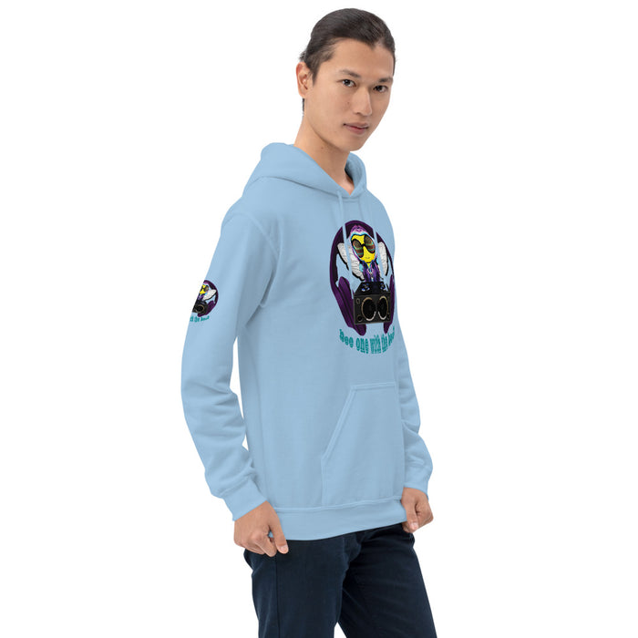 Cool & Cute PURPLE BEE 1 WITH THE BEAT Unisex Hoodie