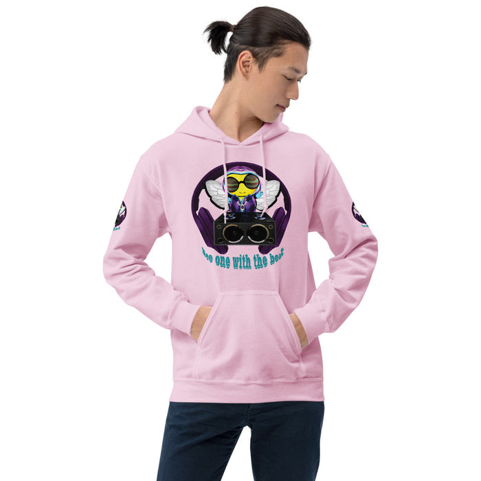 Cool & Cute PURPLE BEE 1 WITH THE BEAT Unisex Hoodie