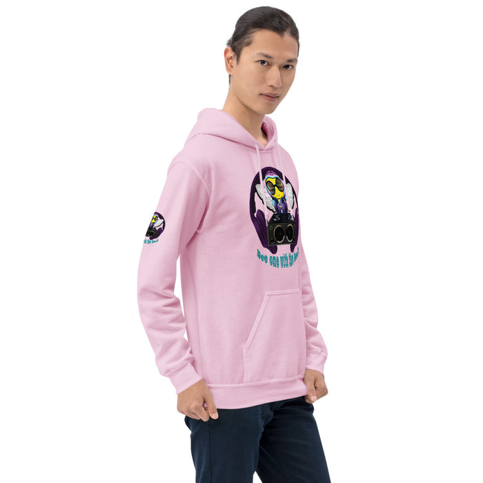 Cool & Cute PURPLE BEE 1 WITH THE BEAT Unisex Hoodie