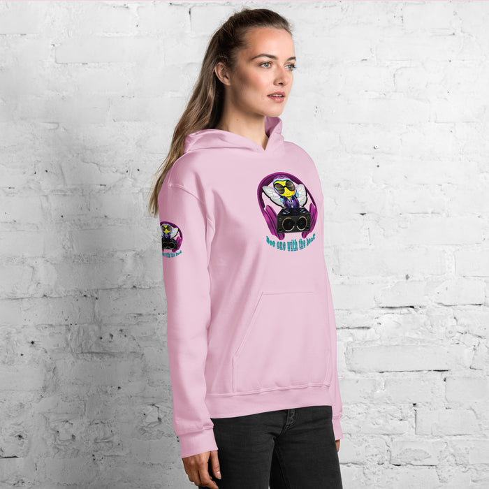 Cool & Cute PINK BEE 1 WITH THE BEAT Unisex Hoodie