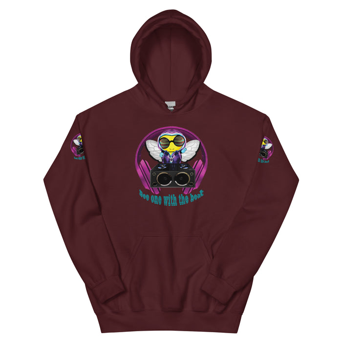 Cool & Cute PINK BEE 1 WITH THE BEAT Unisex Hoodie