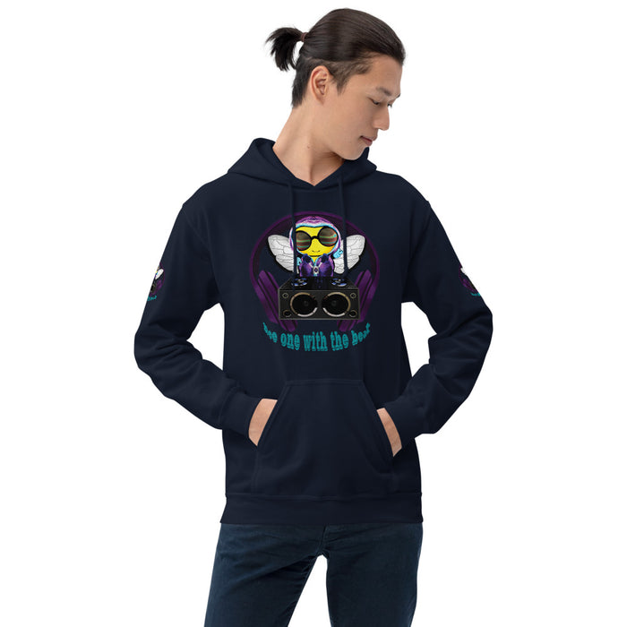 Cool & Cute PURPLE BEE 1 WITH THE BEAT Unisex Hoodie