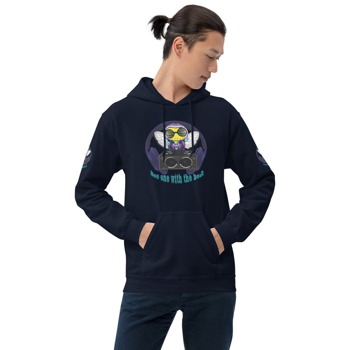 Cool & Cute BLUE BEE 1 WITH THE BEAT Unisex Hoodie