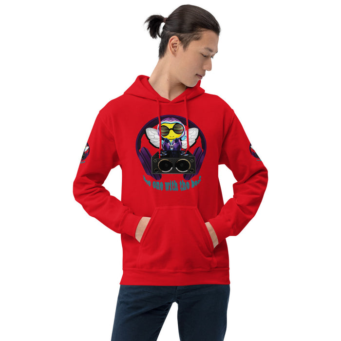 Cool & Cute PURPLE BEE 1 WITH THE BEAT Unisex Hoodie