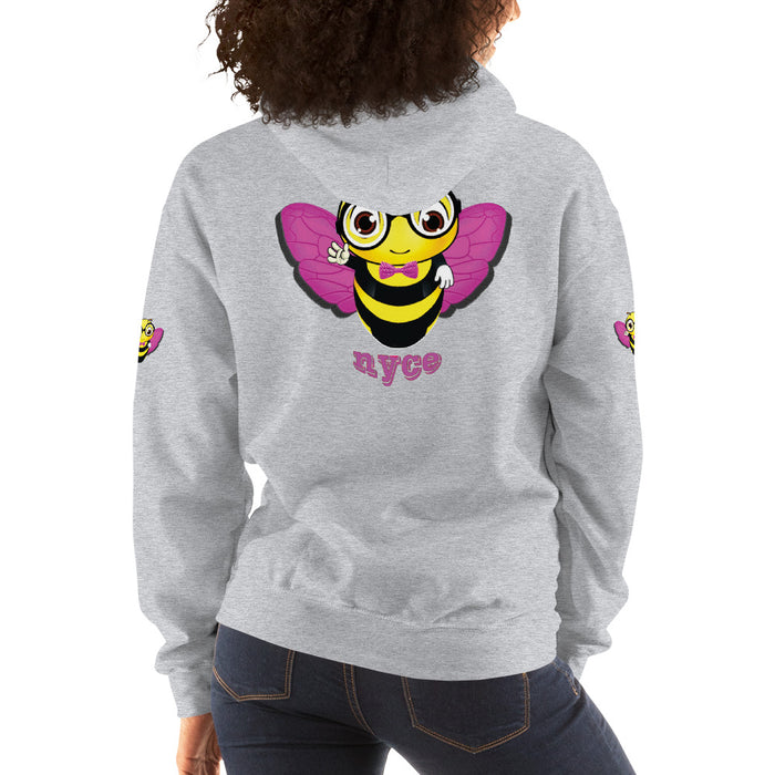 Cute pink BEE NYCE Unisex Hoodie