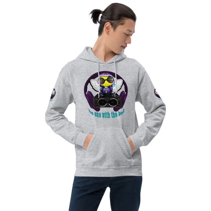 Cool & Cute PURPLE BEE 1 WITH THE BEAT Unisex Hoodie