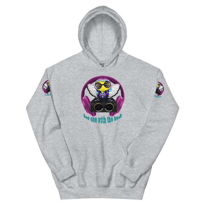 Cool & Cute PINK BEE 1 WITH THE BEAT Unisex Hoodie