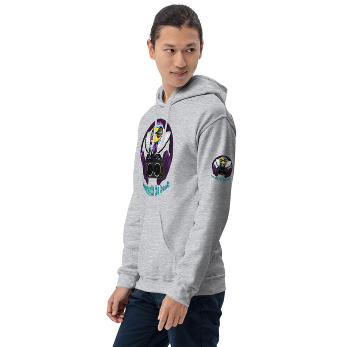 Cool & Cute PURPLE BEE 1 WITH THE BEAT Unisex Hoodie