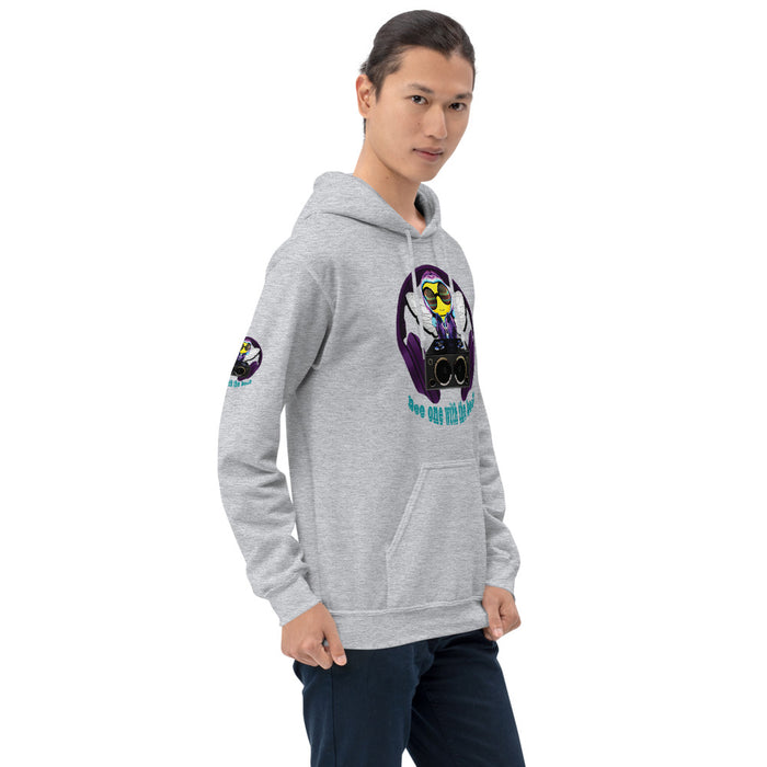 Cool & Cute PURPLE BEE 1 WITH THE BEAT Unisex Hoodie