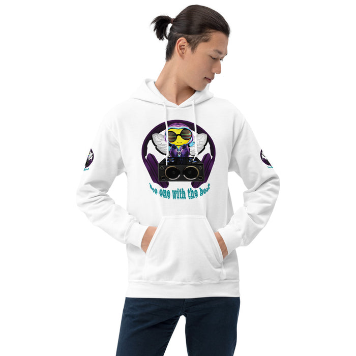 Cool & Cute PURPLE BEE 1 WITH THE BEAT Unisex Hoodie