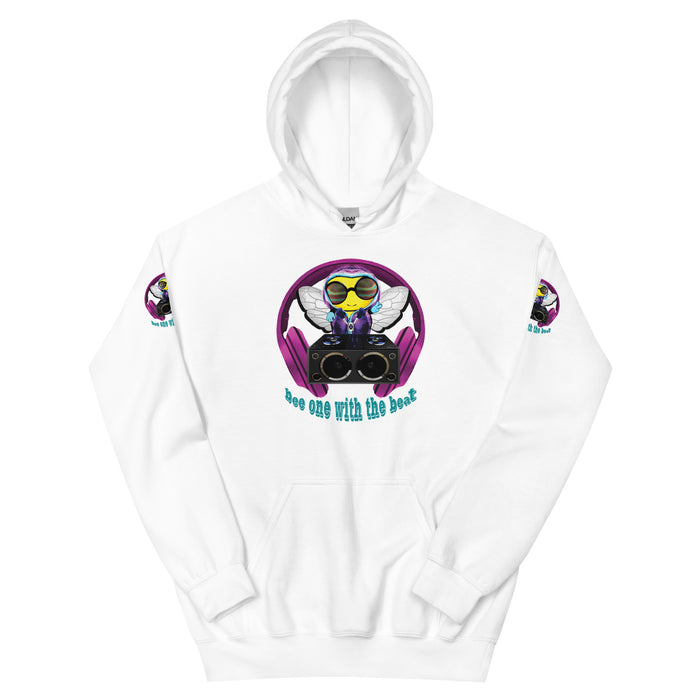 Cool & Cute PINK BEE 1 WITH THE BEAT Unisex Hoodie