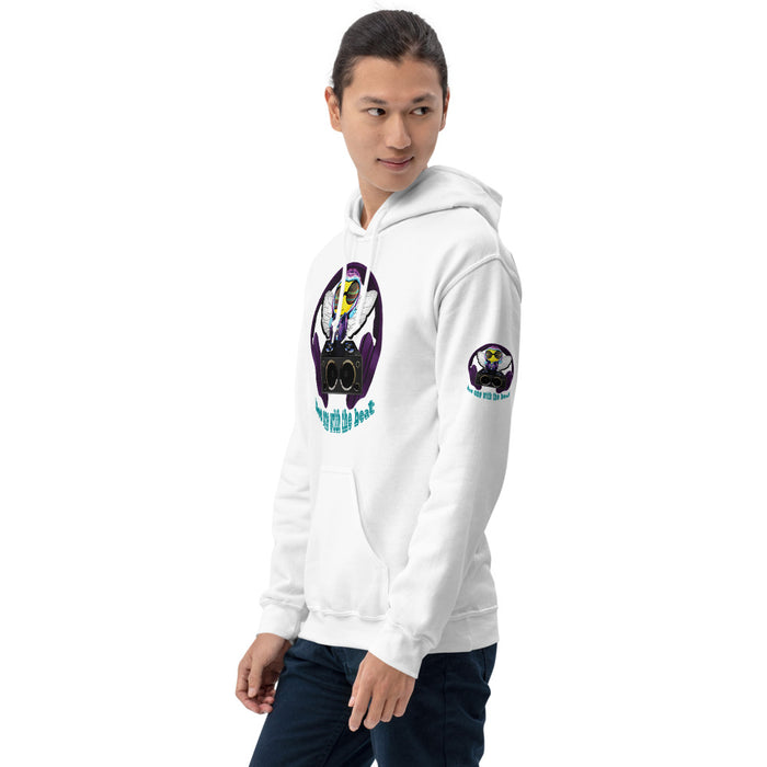 Cool & Cute PURPLE BEE 1 WITH THE BEAT Unisex Hoodie