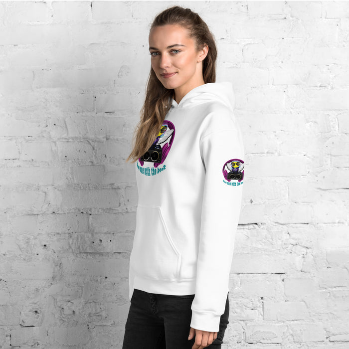 Cool & Cute PINK BEE 1 WITH THE BEAT Unisex Hoodie