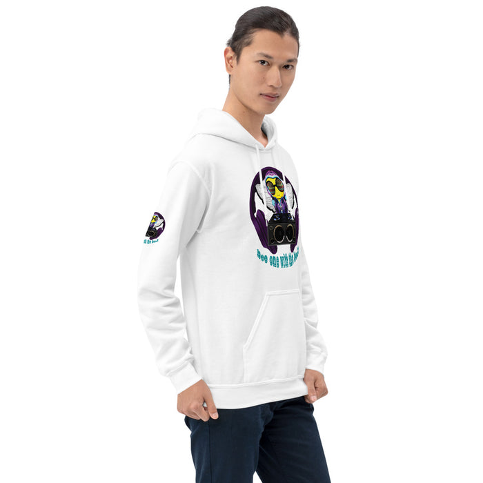 Cool & Cute PURPLE BEE 1 WITH THE BEAT Unisex Hoodie