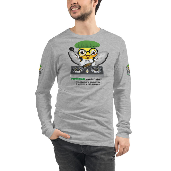 Cute VEGAN BEE CHEF Unisex Long Sleeve Tee