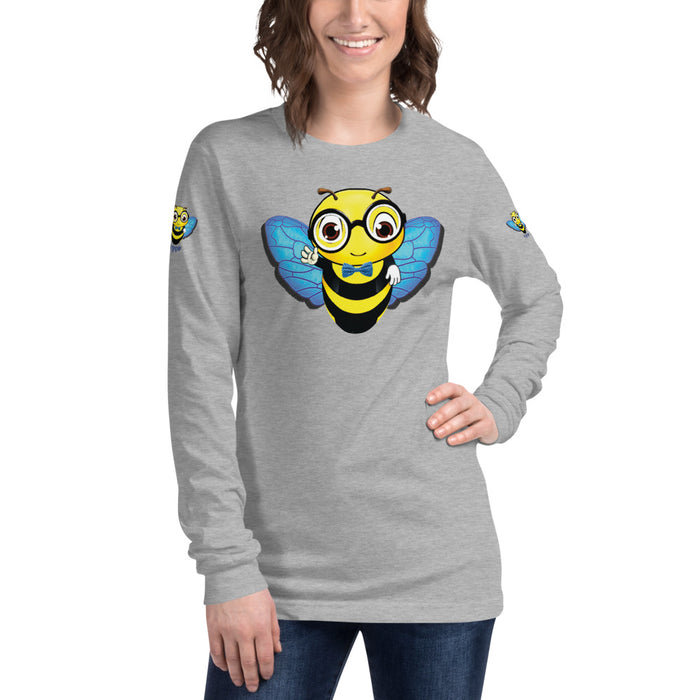 Cute blue BEE NYCE Unisex Long Sleeve Tee