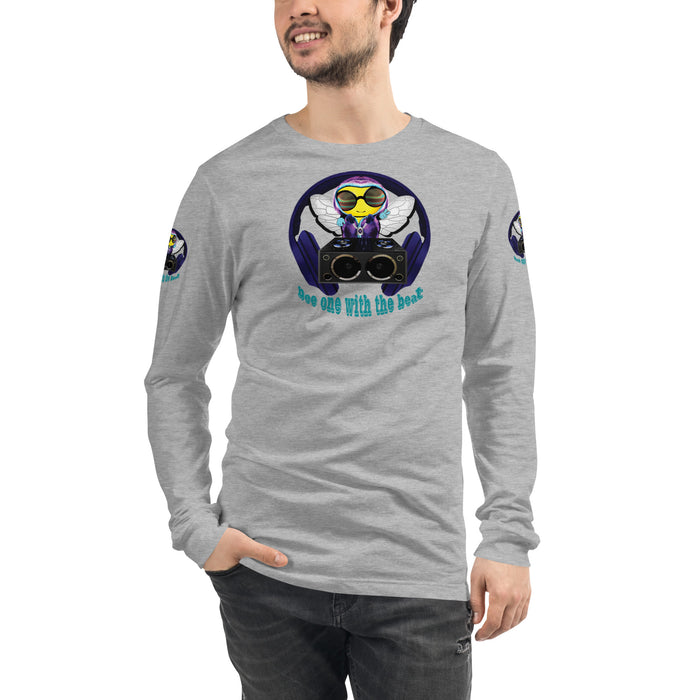 Cool & Cute BLUE BEE 1 WITH THE BEAT Unisex Long Sleeve Tee