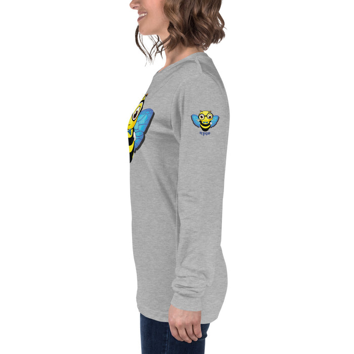 Cute blue BEE NYCE Unisex Long Sleeve Tee