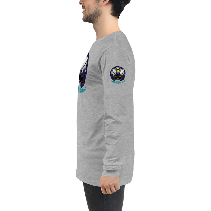 Cool & Cute BLUE BEE 1 WITH THE BEAT Unisex Long Sleeve Tee