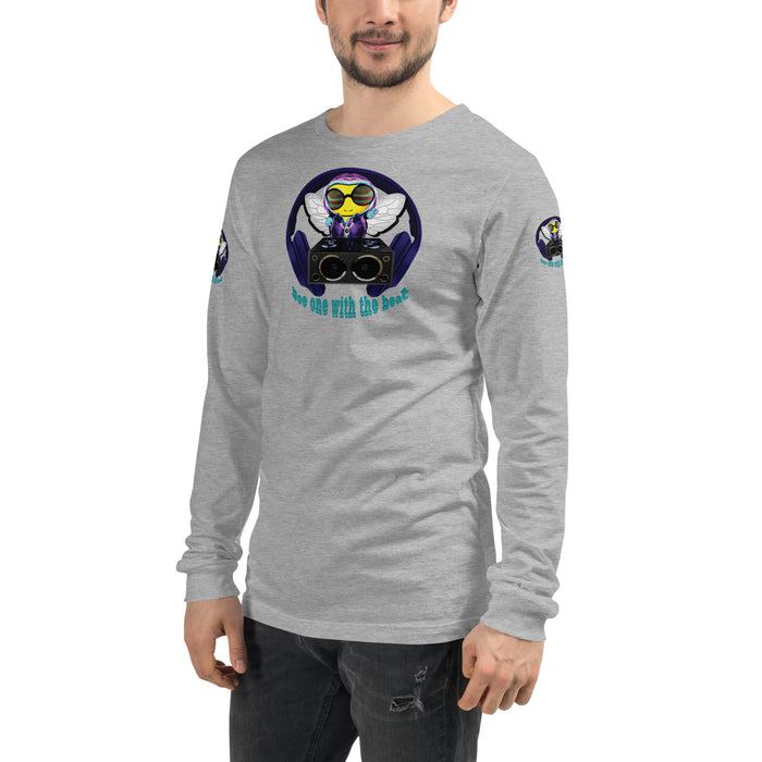 Cool & Cute BLUE BEE 1 WITH THE BEAT Unisex Long Sleeve Tee