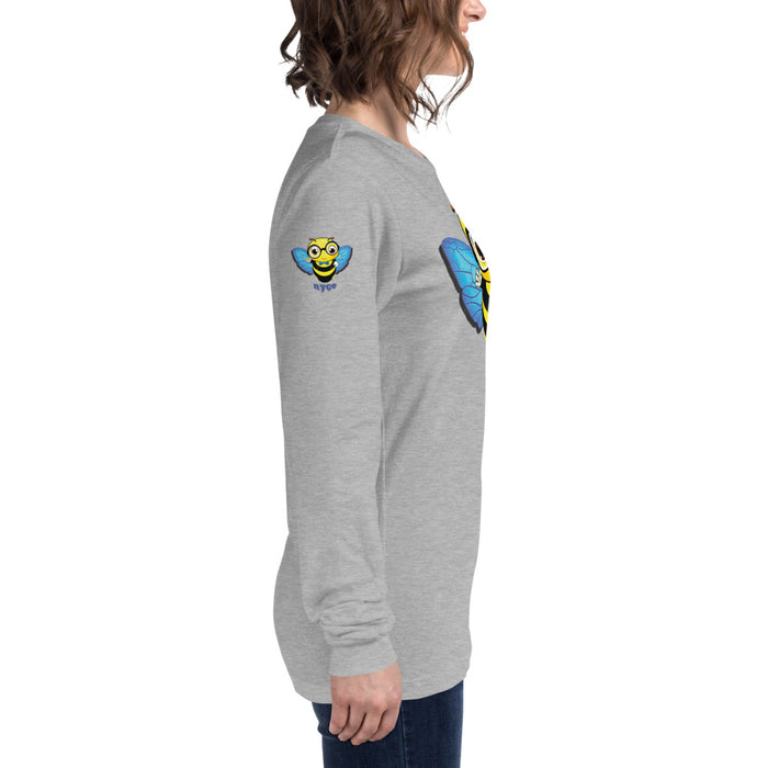 Cute blue BEE NYCE Unisex Long Sleeve Tee