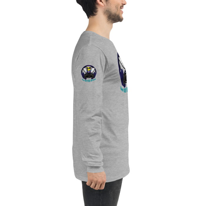 Cool & Cute BLUE BEE 1 WITH THE BEAT Unisex Long Sleeve Tee