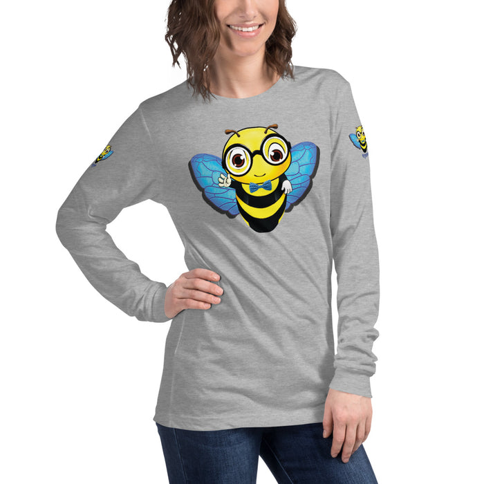 Cute blue BEE NYCE Unisex Long Sleeve Tee