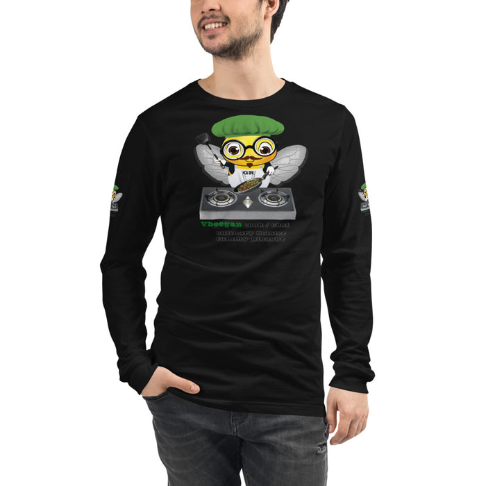 Cute VEGAN BEE CHEF Unisex Long Sleeve Tee