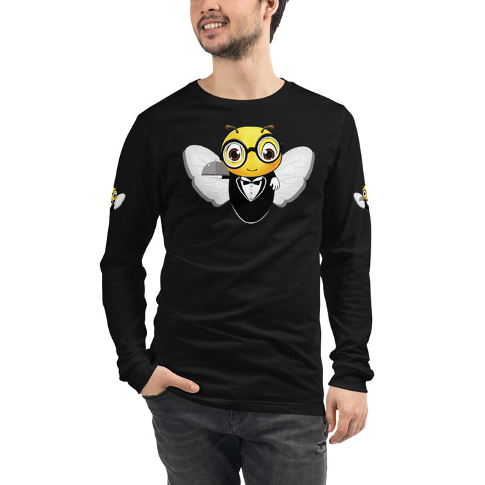 Cute WAITER / SERVER BEE Unisex Long Sleeve Tee