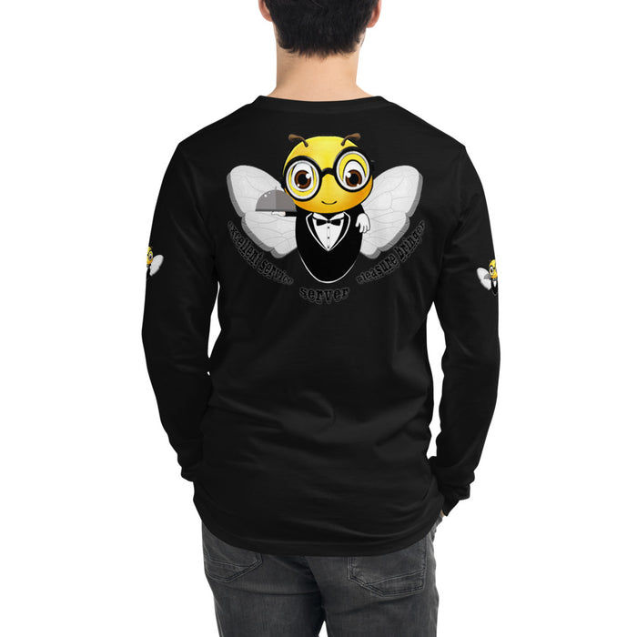 Cute WAITER / SERVER BEE Unisex Long Sleeve Tee