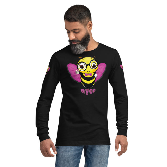 Cute pink BEE NYCE Unisex Long Sleeve Tee