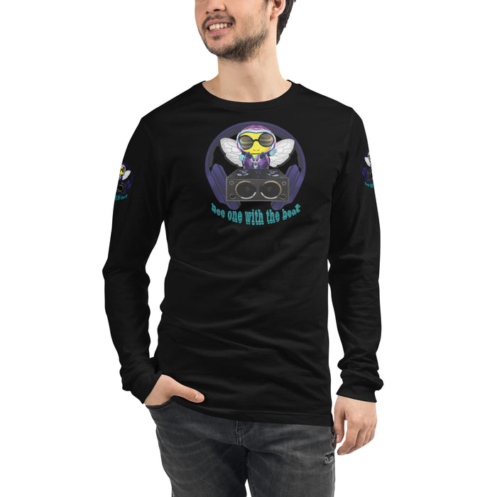 Cool & Cute BLUE BEE 1 WITH THE BEAT Unisex Long Sleeve Tee