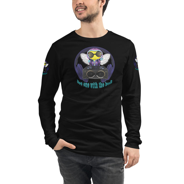 Cool & Cute BLUE BEE 1 WITH THE BEAT Unisex Long Sleeve Tee