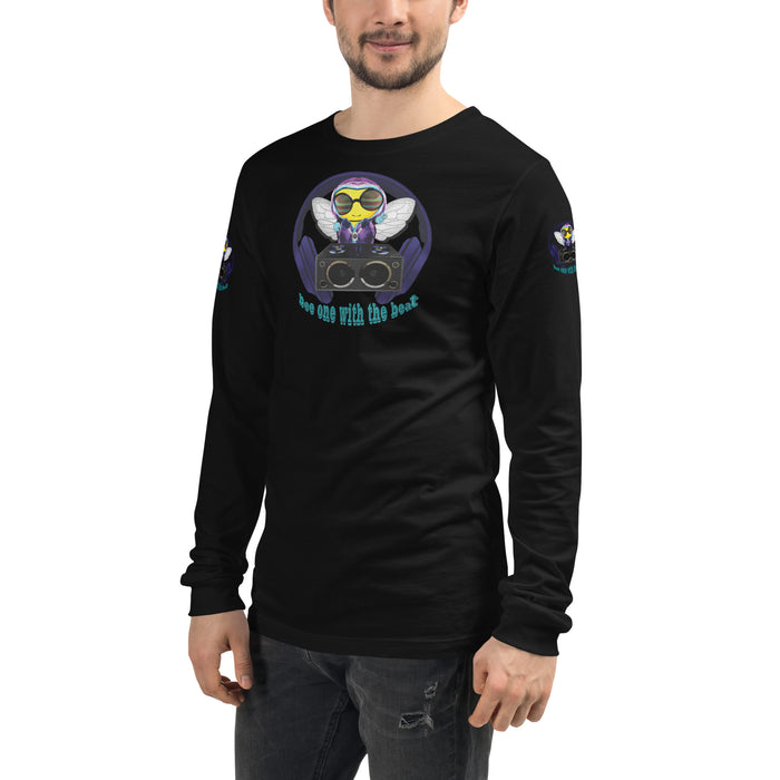 Cool & Cute BLUE BEE 1 WITH THE BEAT Unisex Long Sleeve Tee