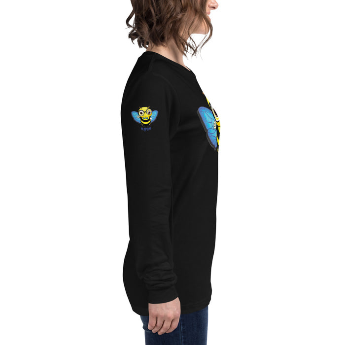 Cute blue BEE NYCE Unisex Long Sleeve Tee