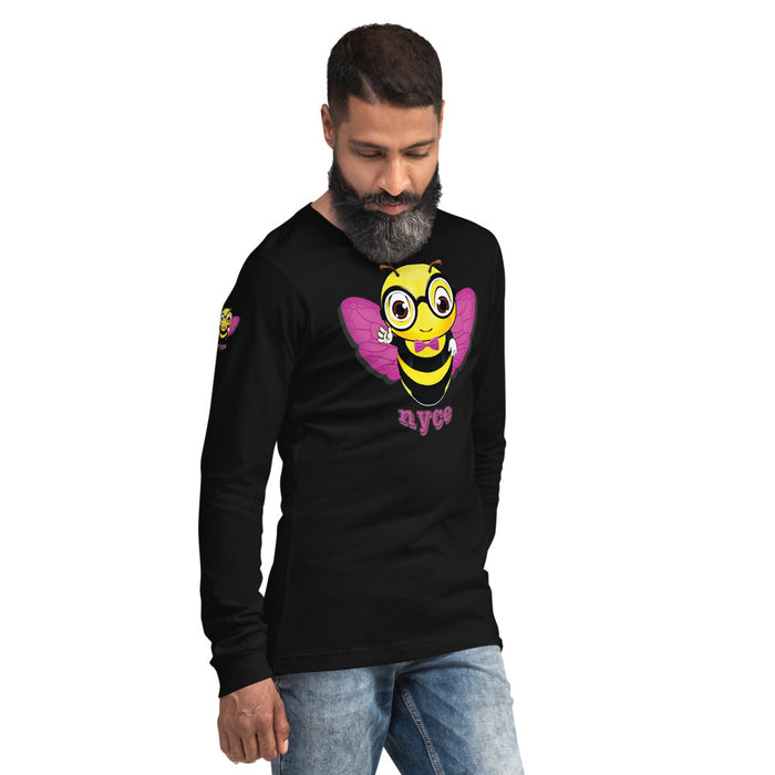 Cute pink BEE NYCE Unisex Long Sleeve Tee