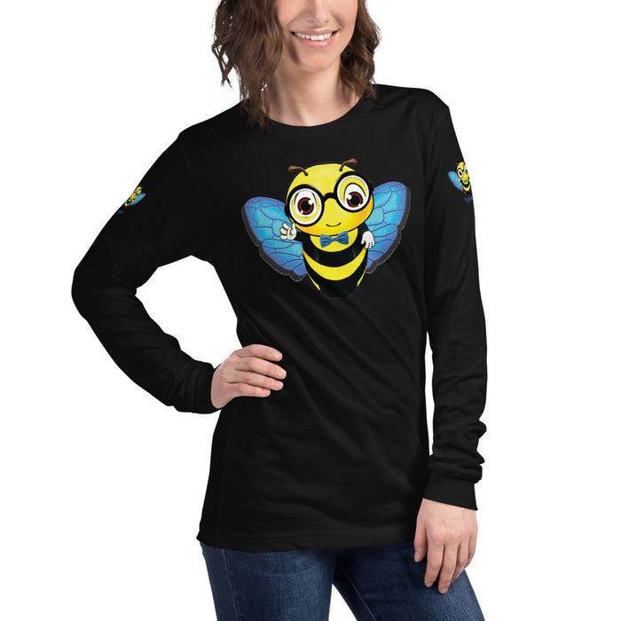 Cute blue BEE NYCE Unisex Long Sleeve Tee