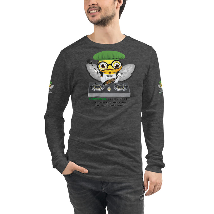 Cute VEGAN BEE CHEF Unisex Long Sleeve Tee