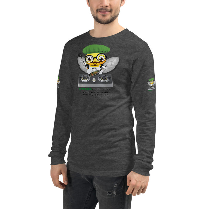 Cute VEGAN BEE CHEF Unisex Long Sleeve Tee