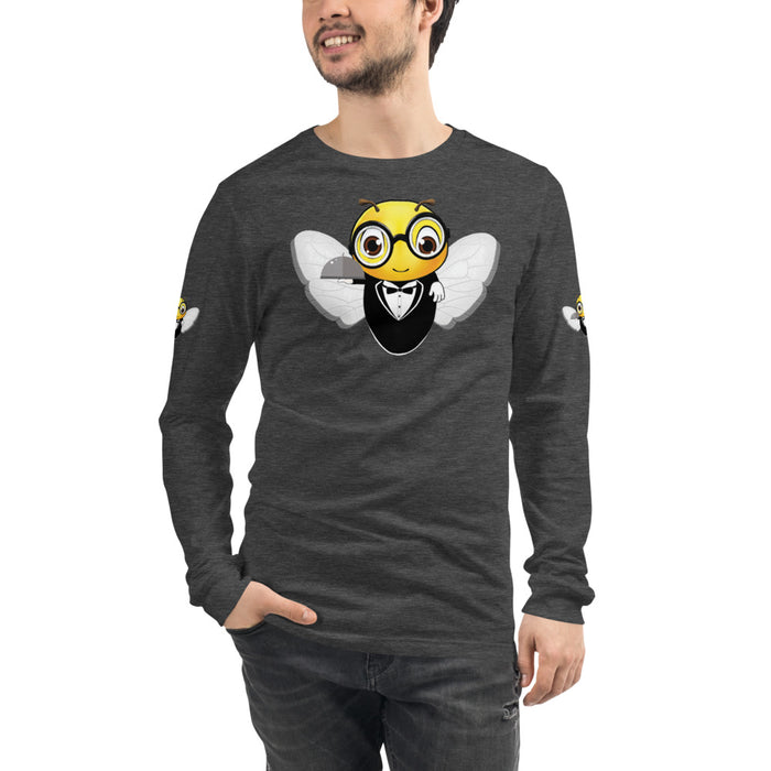 Cute WAITER / SERVER BEE Unisex Long Sleeve Tee