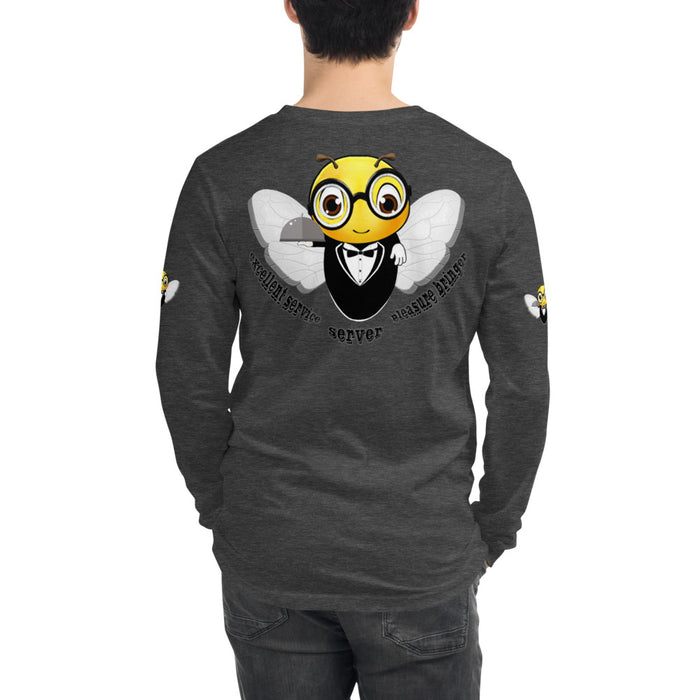 Cute WAITER / SERVER BEE Unisex Long Sleeve Tee